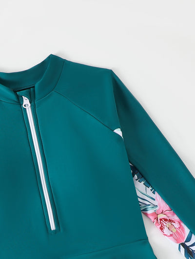 Traje de Baño Conservador de Dos Piezas con Mangas Largas para Niñas Talla M-L - Image 15