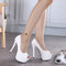 Zapatos de Tacón Alto 15cm Charol Brillante - Estilo Nocturno Elegante para Mujer