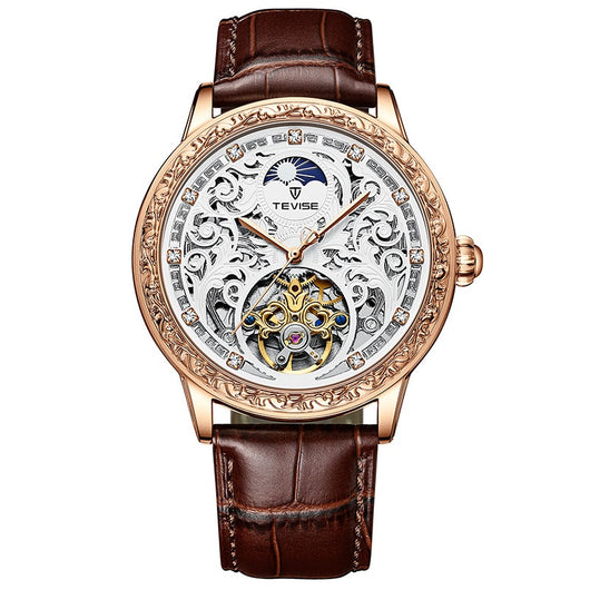 Reloj Mecánico Hombre Resistente al Agua con Diseño Calado - Image 5