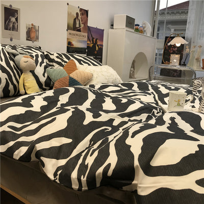 Juego de Cama Estampado Cebra 4 Piezas, Algodón 100% Puro - Image 2