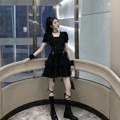 Vestido Gothic Sweet con Volantes y Cordones - Image 22