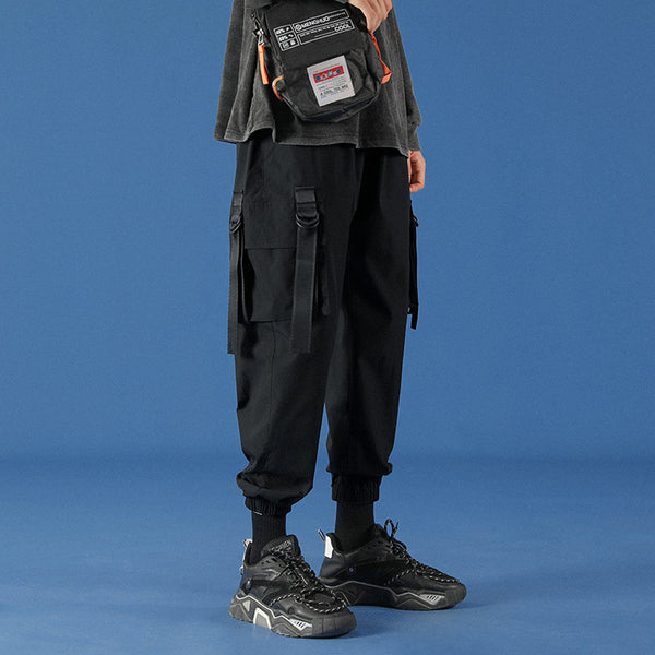 Pantalones Overol Hombre Otoño con Bolsillos Laterales y Cintas - Image 11