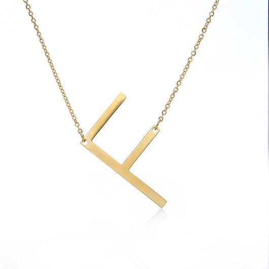 Collar Inicial Acero Inoxidable Chapado en Oro Rosa - Image 164