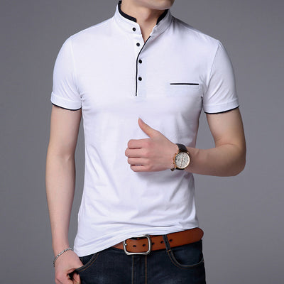 Camisa Casual de Algodón Puro con Cuello Mao - Image 5