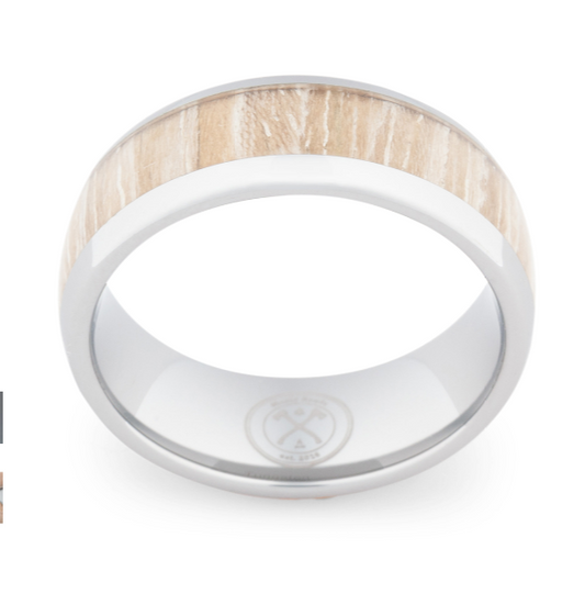 Anillo de Tungsteno con Madera de Koa Claro - Image 2