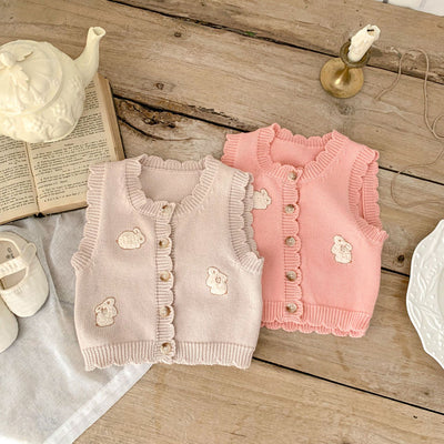 Chaleco Cardigan Infantil con Estampado de Conejitos - Image 16