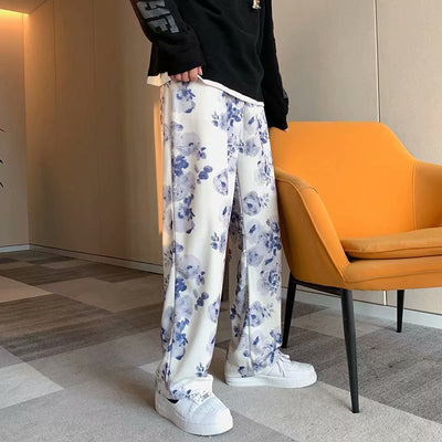 Pantalones Anchos Tie-dye Floral para Mujer - Cómodos y Desenfadados