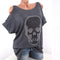 Camisetas Cortas para Mujer con Diseño Calavera