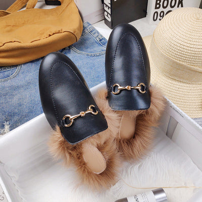 Pantuflas de Felpa con Pelaje de Conejo para Mujer - Cómodas y Versátiles - Image 2