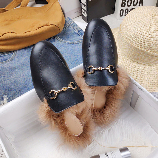 Pantuflas de Felpa con Pelaje de Conejo para Mujer - Cómodas y Versátiles - Image 2