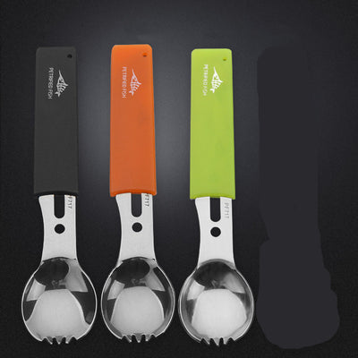 Set de Cubiertos Camping con Silbato - Herramienta Multiusos para Aventuras - Image 11