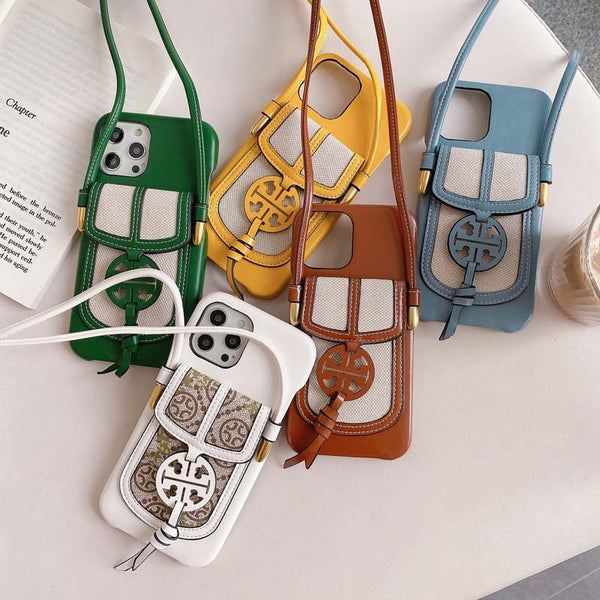 Bolso Tote de Cuero con Compartimento para Celular y Tarjetero Diagonal