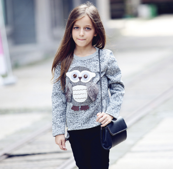 Abrigo Infantil con Forro Polar y Diseño de Búho para Otoño e Invierno