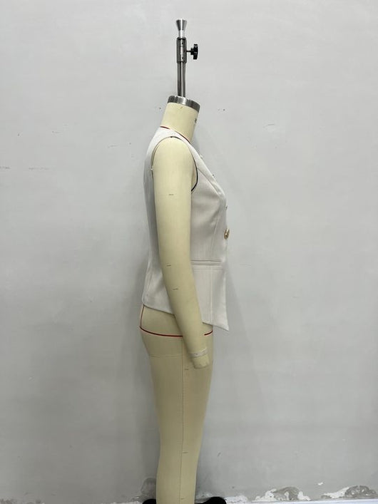 Chaleco sin Mangas Elegante con Botones Decorativos - Diseño Europeo - Image 17