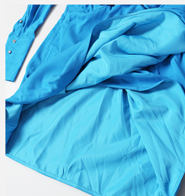 Vestido Camisero Asimétrico con Pliegues y Corte Slim - Image 23