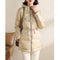 Chaqueta Acolchada Brillante con Capucha para Mujer - Corte Midi Cálido