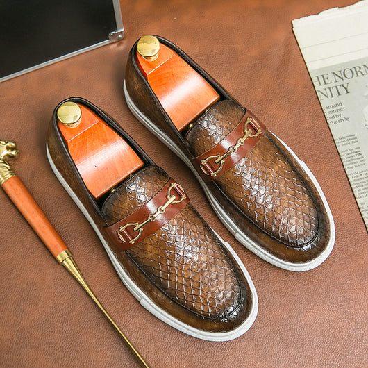 Mocasines de Cuero Británico con Hebilla Doble - Zapatos Ejecutivos Versátiles - Image 3