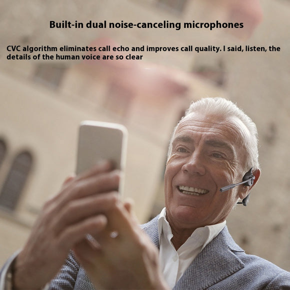 Auriculares Inalámbricos de Conducción Ósea con Micrófono de Doble Cancelación de Ruido