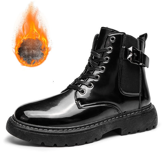 Botas Altas Martin de Cuero Estilo Británico para Hombre - Image 5