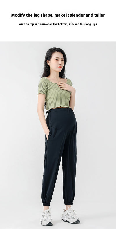 Pantalones Deportivos de Maternidad Talla Grande con Protección Solar Ice Silk - Image 19