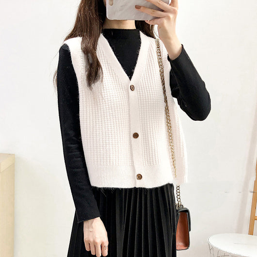 Chaleco Cardigan Tejido Suelto sin Mangas para Mujer - Image 29