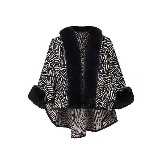 Chal con Cuello de Pelaje Estampado Otoño Invierno - Image 17
