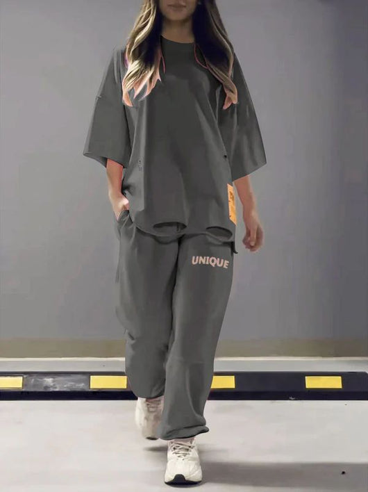 Conjunto de Dos Piezas: Playera Oversized y Pantalón Holgado - Image 12