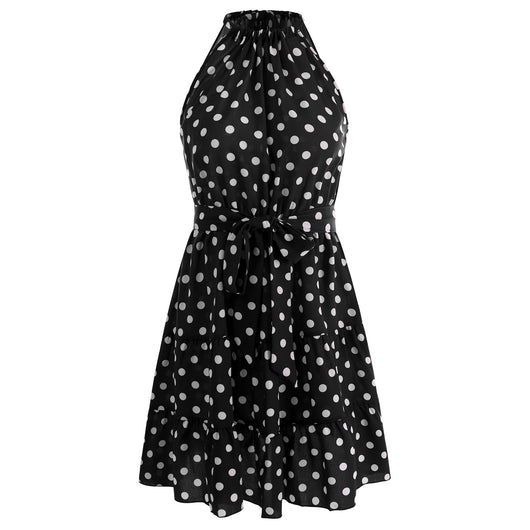 Vestido Elegante de Chifón con Lunares para Mujer - Image 31
