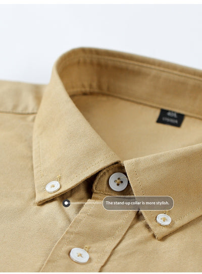 Camisa Oxford de Algodón Puro Transpirable para Hombre - Image 25