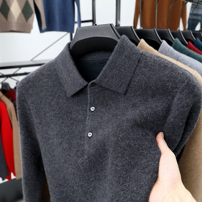 Polo Cuello Vuelto de Punto Manga Larga para Hombre - Image 21