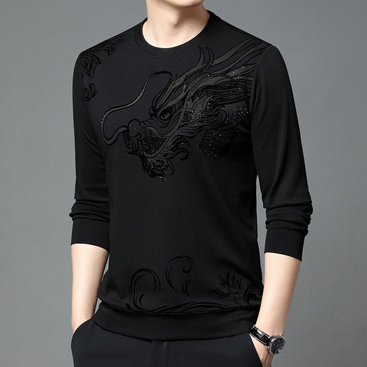 Playera Casual de Cuello Redondo con Textura Flocking para Hombre - Image 2