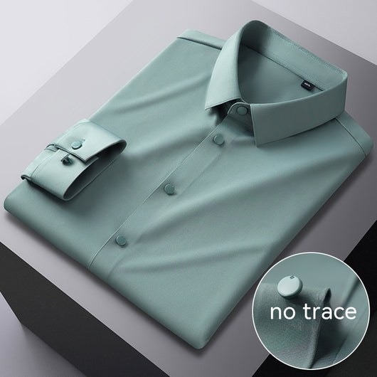 Camisa Elástica Sin Costuras con Rayas para Hombre - Image 11