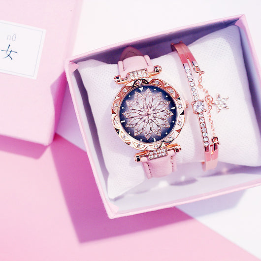 Reloj de Cuarzo Giratorio para Mujer con Diseño Casual - Image 3