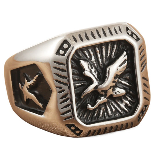 Anillo de Acero Inoxidable con Águila para Hombre - Image 6