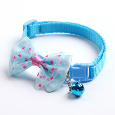 Collar Ajustable para Gato con Moño y Campana de Nylon - Image 24