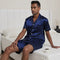 Pijama Hombre Cuello Solapa Talla Grande Cómodo y Transpirable
