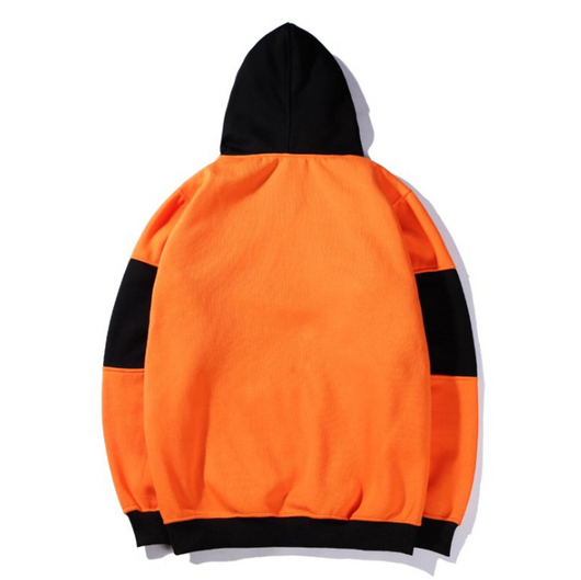 Sudadera con Capucha de Contraste para Parejas - Estilo Asiático Moderno - Image 2