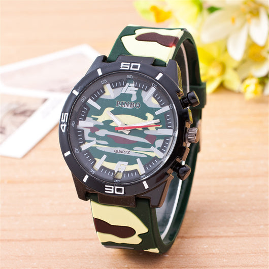 Reloj de Cuarzo Camuflaje con Correa de Silicona - Image 16