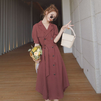 Vestido Camisero Retro Francés para Mujer - Image 9
