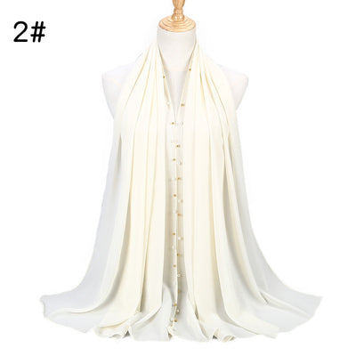 Pañuelo Hijab de Gasa Perla con Brillo - Image 17
