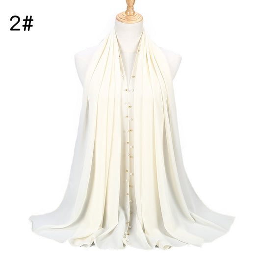 Pañuelo Hijab de Gasa Perla con Brillo - Image 17