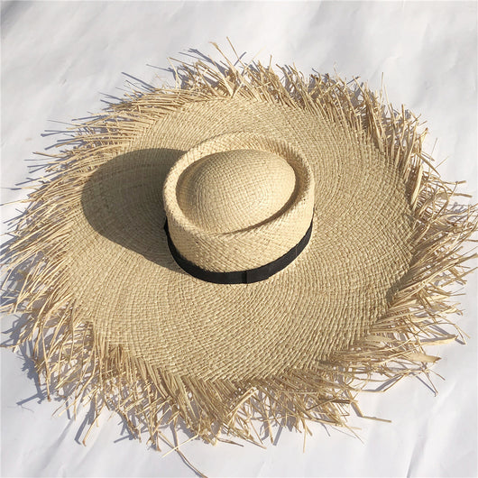 Sombrero de Paja con Ala Ancha para Mujer