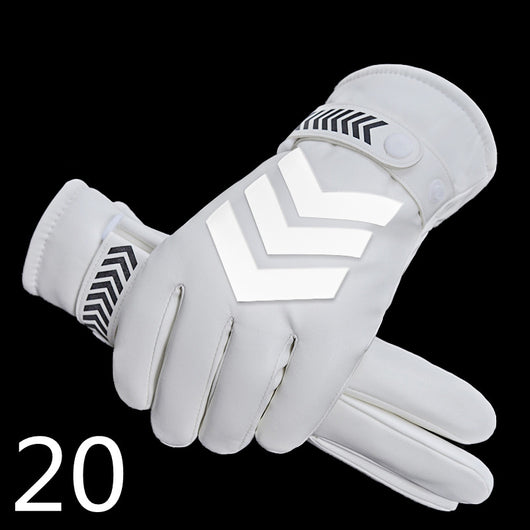 Guantes de Cuero para Moto Invierno Plus Forro Terciopelo Impermeables - Image 21