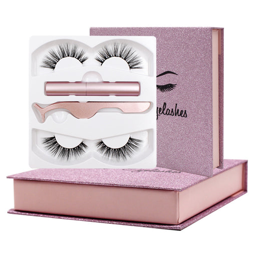 Set de Delineador Líquido Magnético + Pestañas Postizas Magnéticas + Pinzas