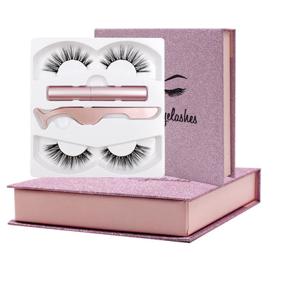 Set de Delineador Líquido Magnético + Pestañas Postizas Magnéticas + Pinzas