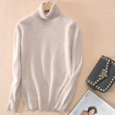 Suéter Cuello Alto de Visón para Mujer - Pullover Otoño Invierno - Image 23