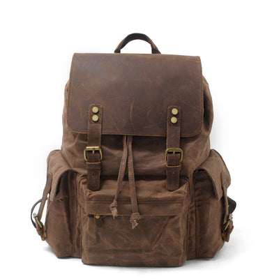 Mochila Casual para Hombre de Lona Encerada - Estilo Moderno con Compartimento para Laptop - Image 7