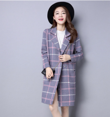 Cardigan de Cuadros Grandes para Otoño e Invierno - Saco Tipo Blazer - Image 12