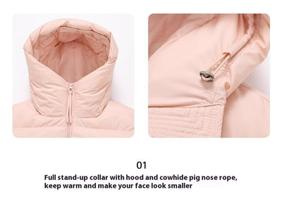 Abrigo Acolchado de Pato Blanco Largo Invierno Diseño Coreano Mujer - Image 42