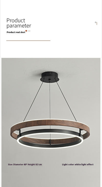 Lámpara de Techo Minimalista Moderna con Acabado Madera Italiana - Image 6